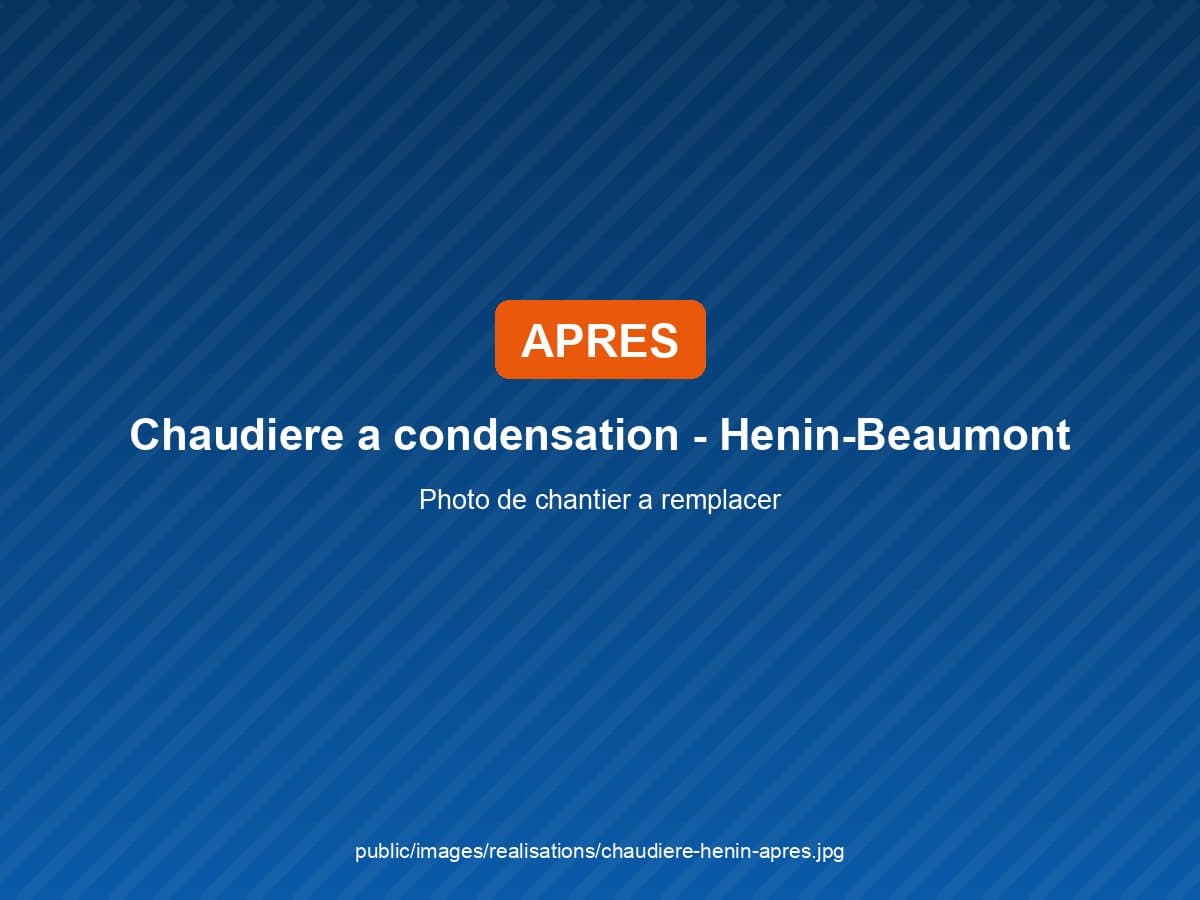 Chaudière à condensation neuve installée