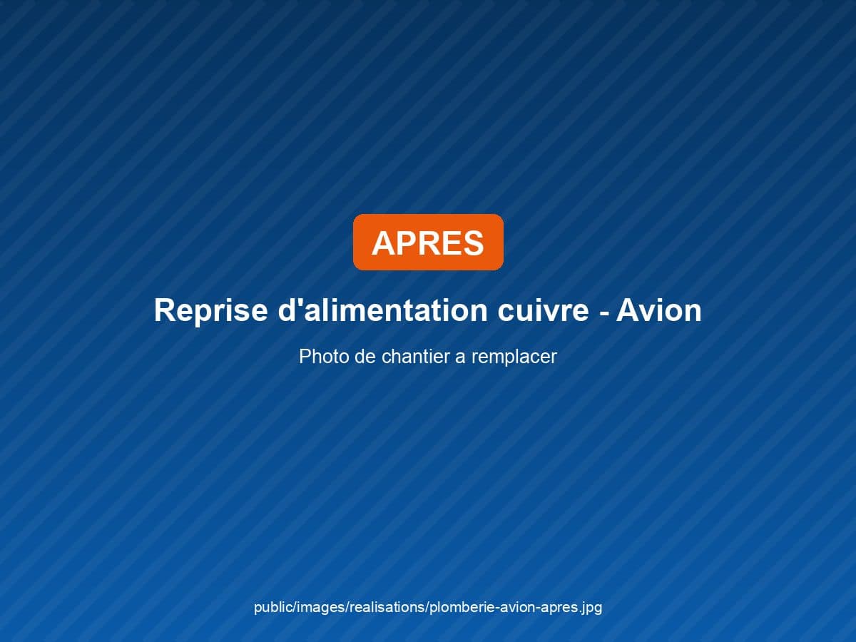 Nouvelle alimentation cuivre posée proprement