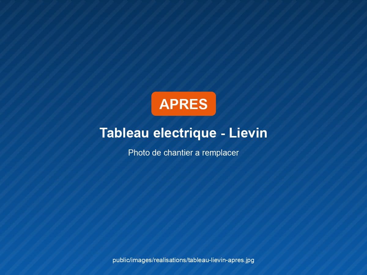 Nouveau tableau électrique aux normes
